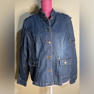 CJ Blue Oversized Denim Button-Up Jacket